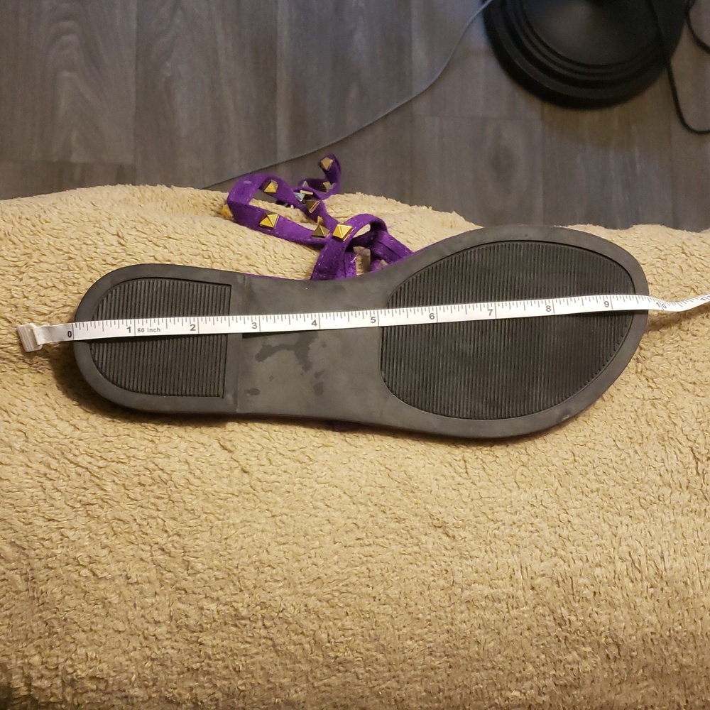 Purple Strappy Sandals - Picture 2 of 4